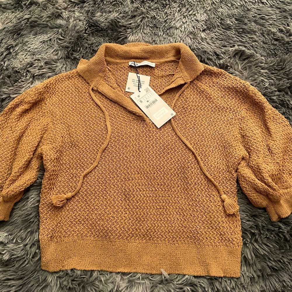 New Zara tan sweater